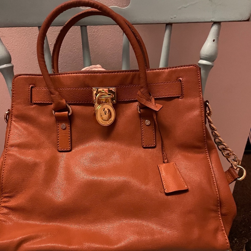 Large tote bag brown trendy leather